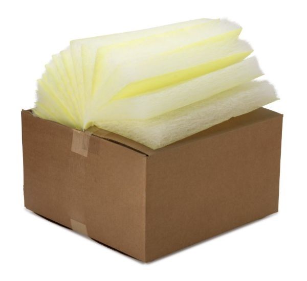 2.5" Yellow Back, Industrial Paint Arrestor Pads, 20.25" x 20.25" 50/box